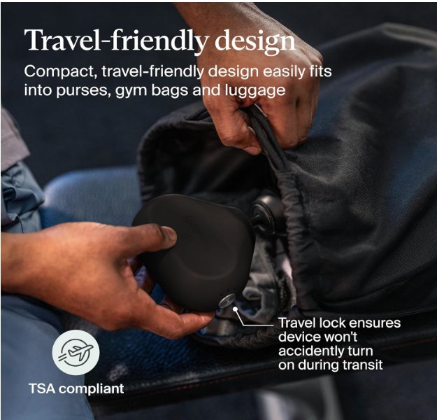 TheraGun Mini travel-friendly design, compact enough for a nurse hospital bag